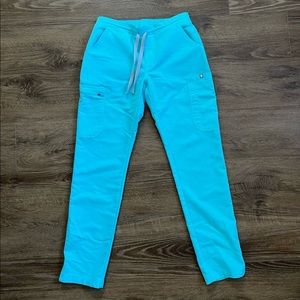 FIGS Fresh Aqua yola skinny scrub pants